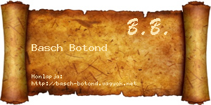 Basch Botond névjegykártya